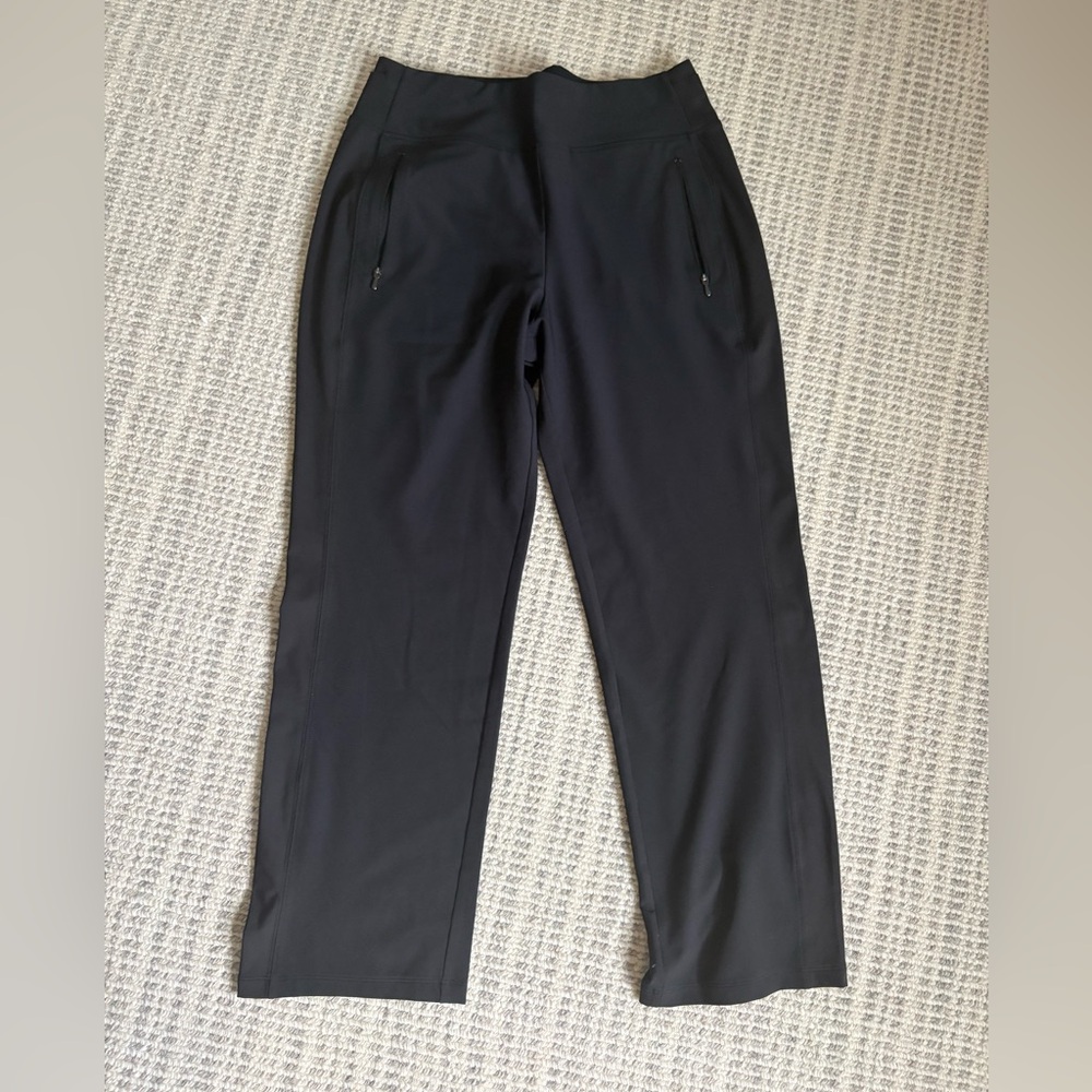 Athleta Black Straight Leg Athletic Pants Size M